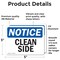 Signmission Clean Side, 5 in W x Rectangle, Vinyl Decal OS-2PACK-NS-D-35-L-10623 - alternate 2